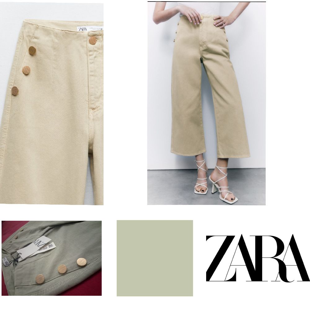 Cropped wide leg jeans ZARA 