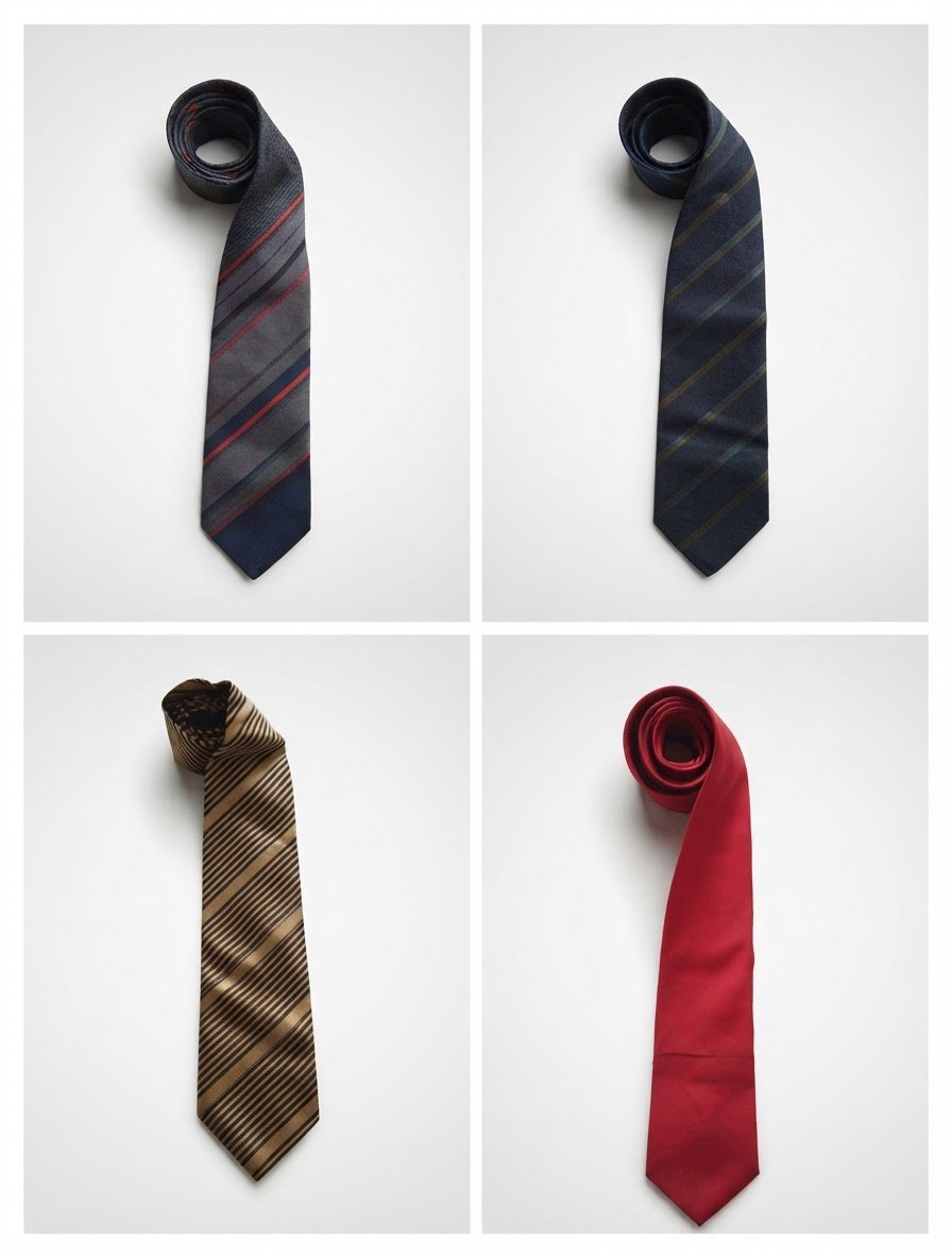 Lot de 4 Cravates Élégantes de Marque – Joseph Abboud, Frederic A, FOR INT