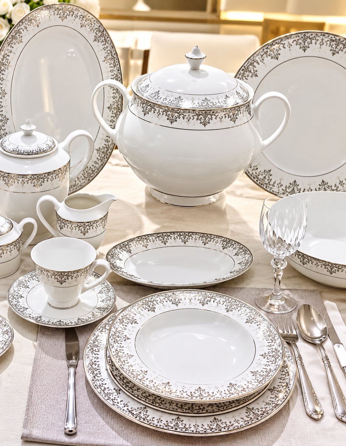 Service à table porcelaine complète 