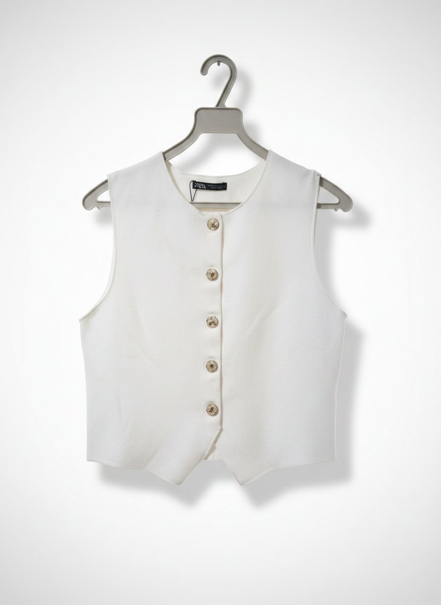 Gilets sans manches zara boutons doré 