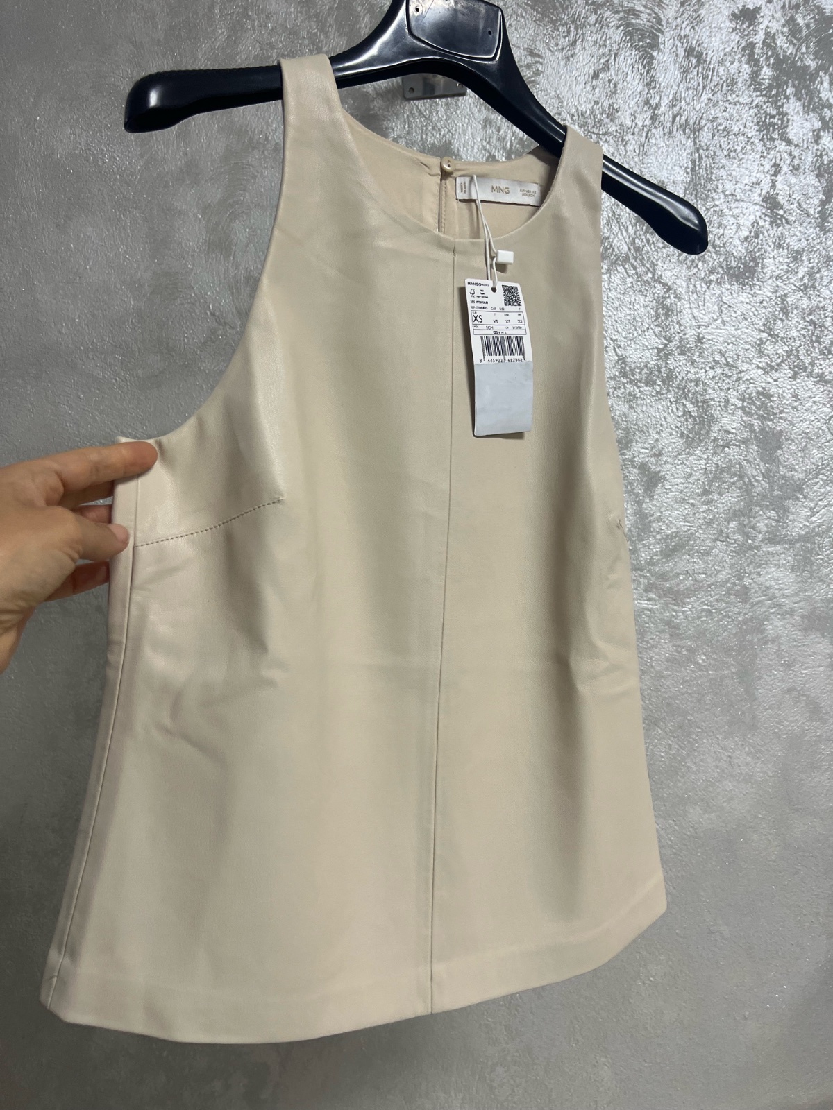 Leader top similcuir