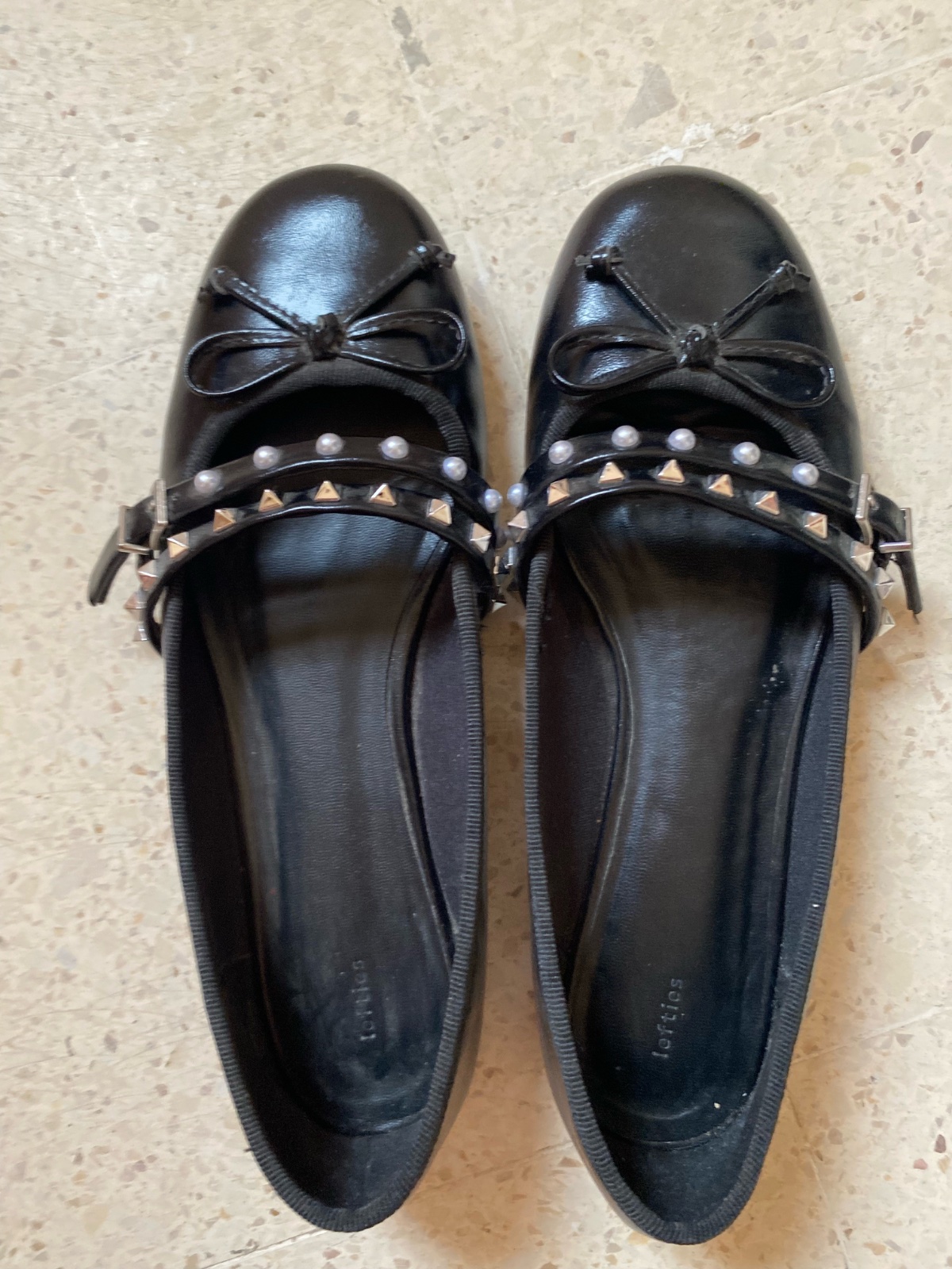Ballerines noires avec strass