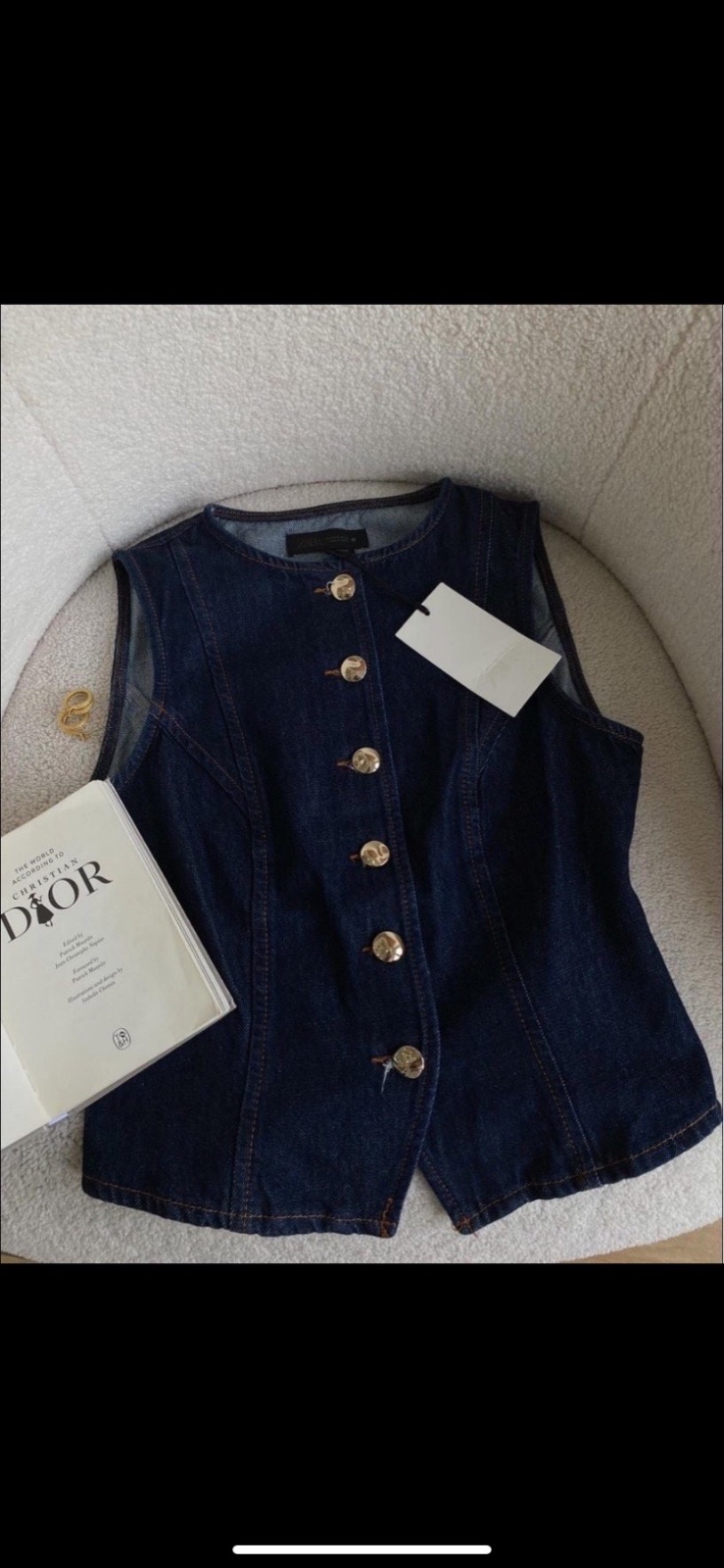 Zara denim waistcoat taille S