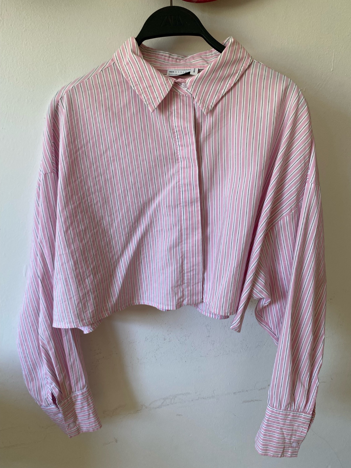 Chemise cropped rose 