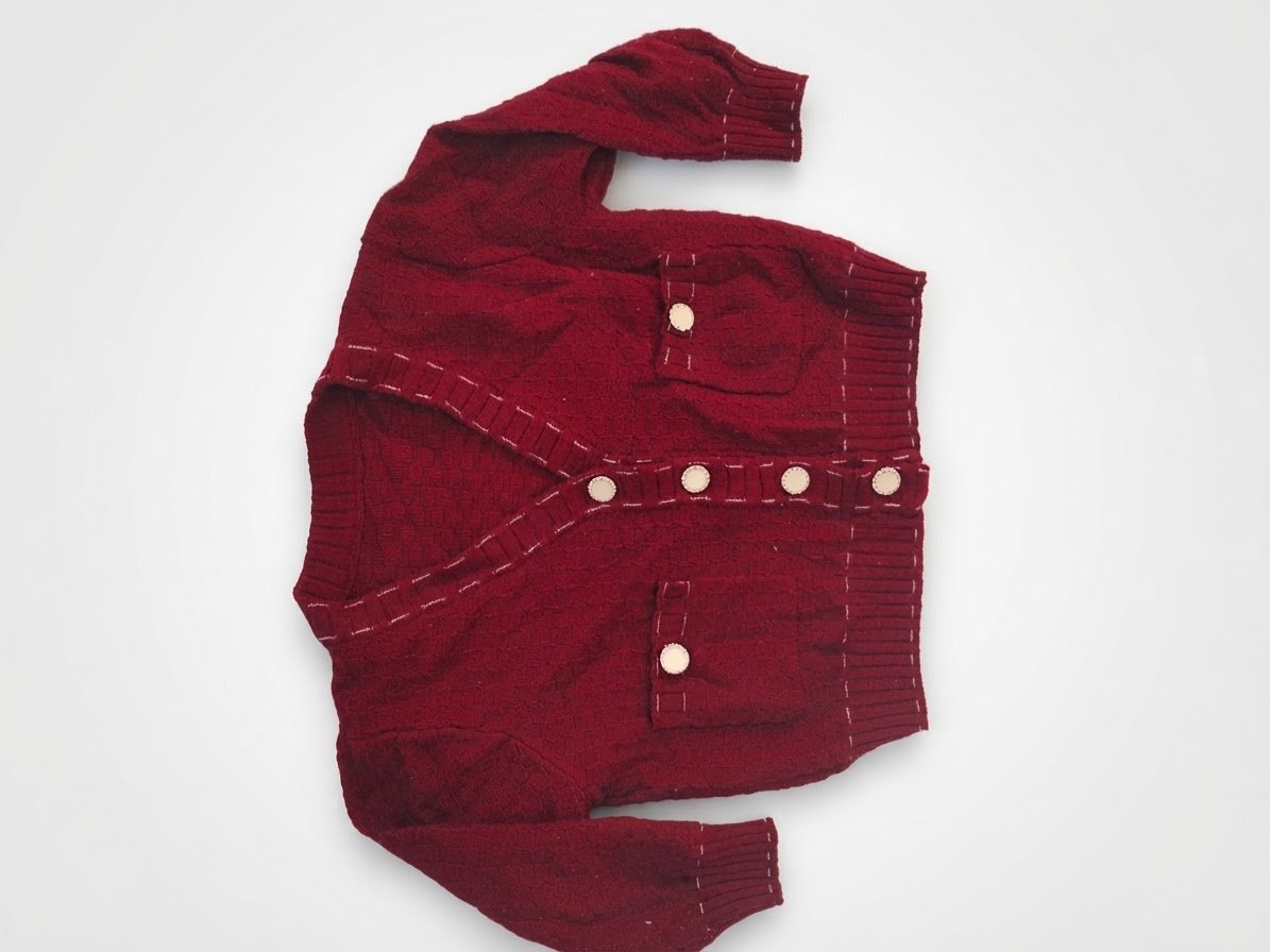 Joli cardigan burgundy taille 2-3 ans