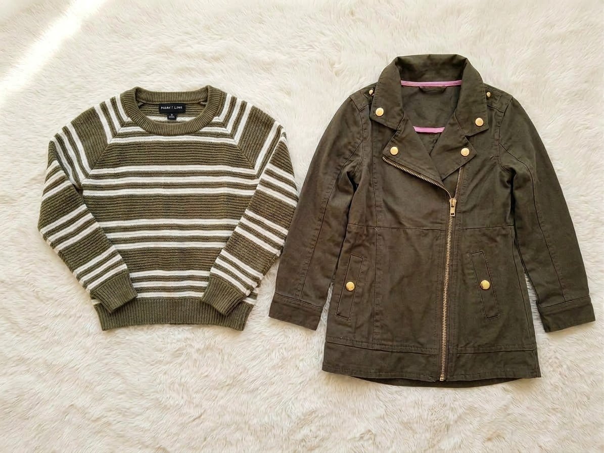 Ensemble pull+ aviateur vert olive taille 2 ans