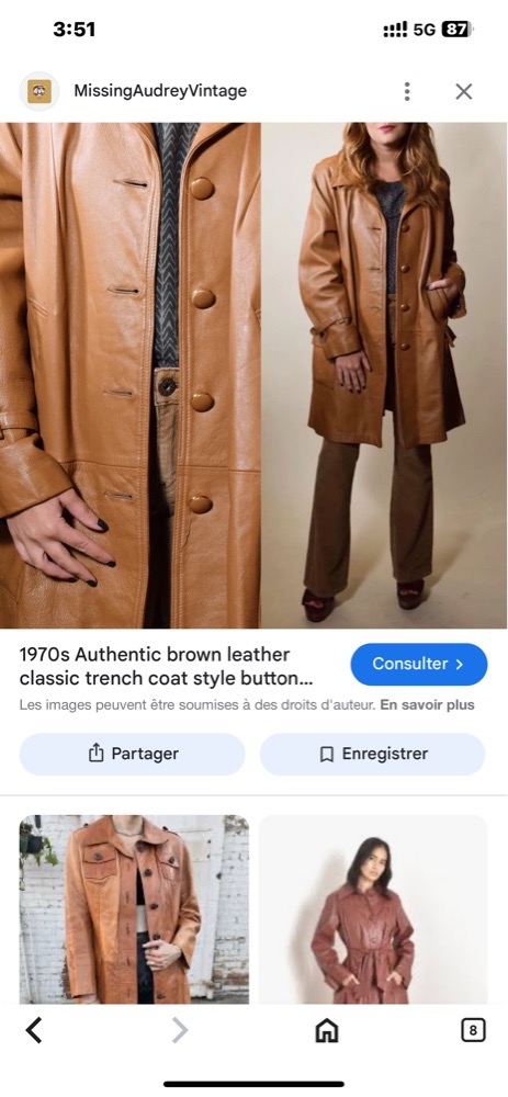 Manteau cuir
