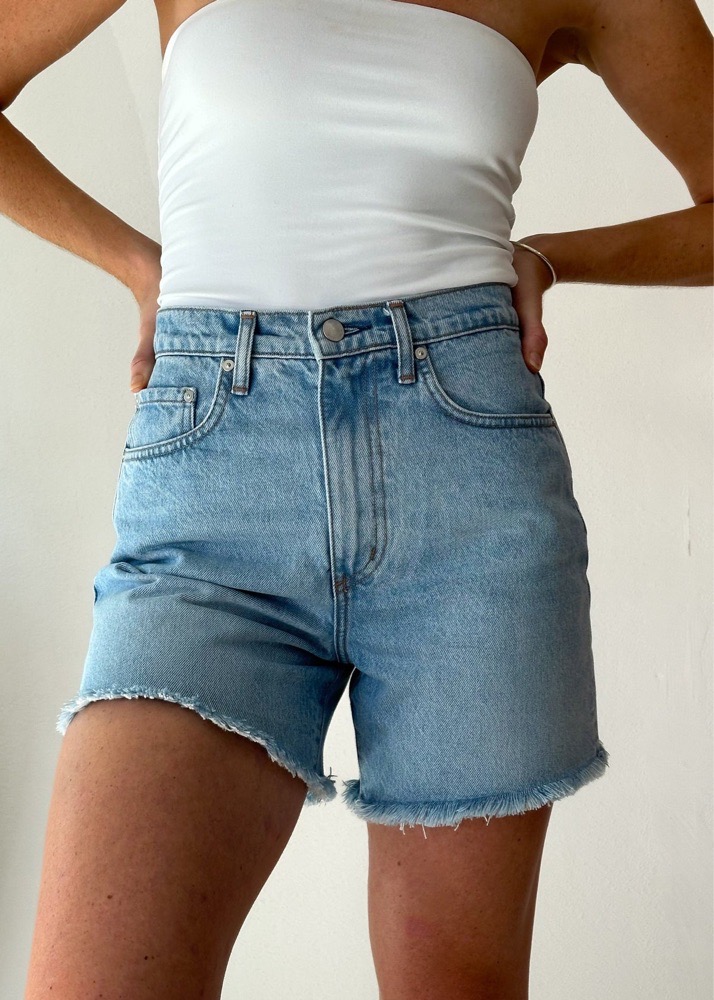 High rise dad shorts