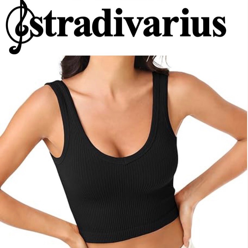 Top noir stradivarius