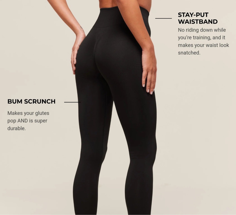 Legging noir scrunch