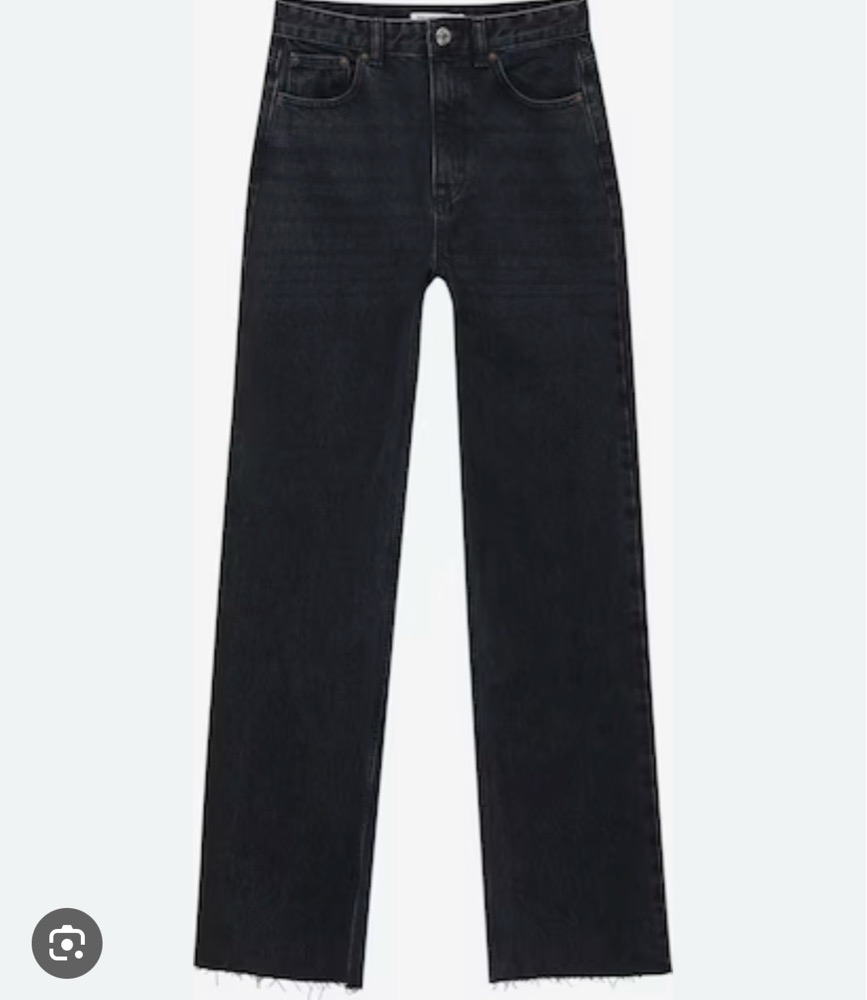 Pantalon pull and bear en jean large dechire ml louta