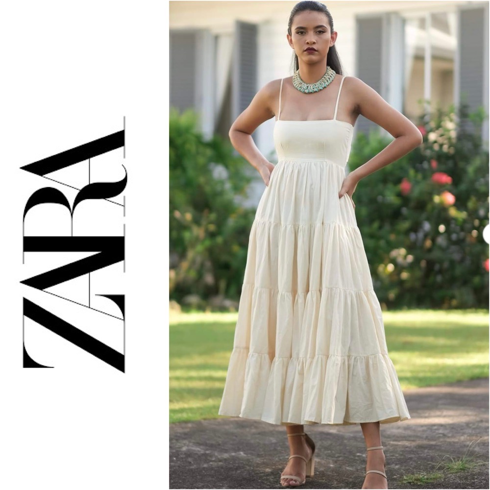 Robe zara jaune pastel🌼