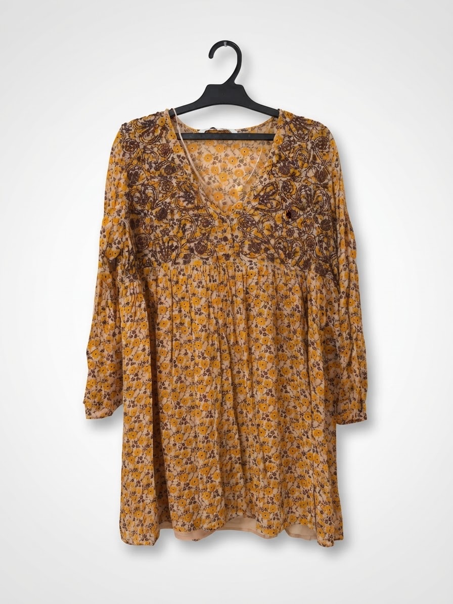 Robe Zara jaune moutarde 