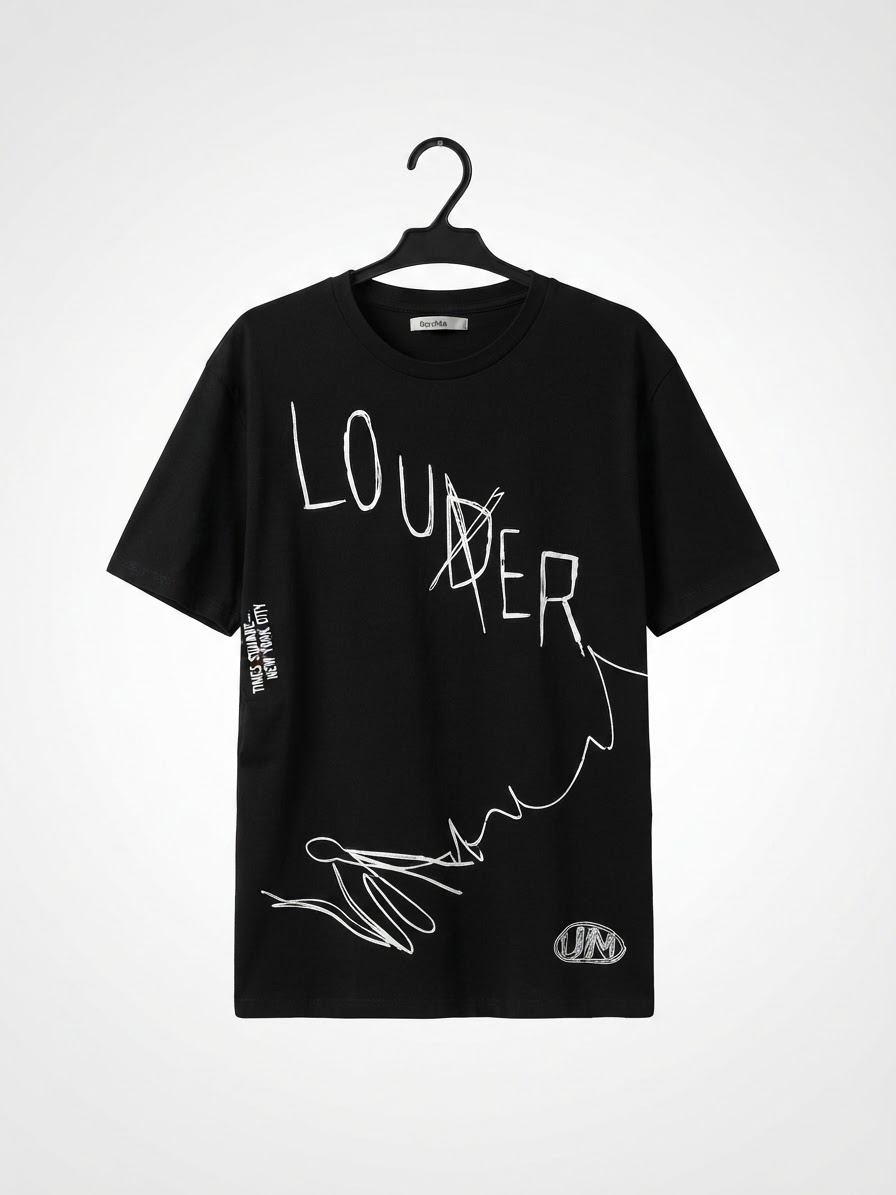 T-shirt noir Bershka