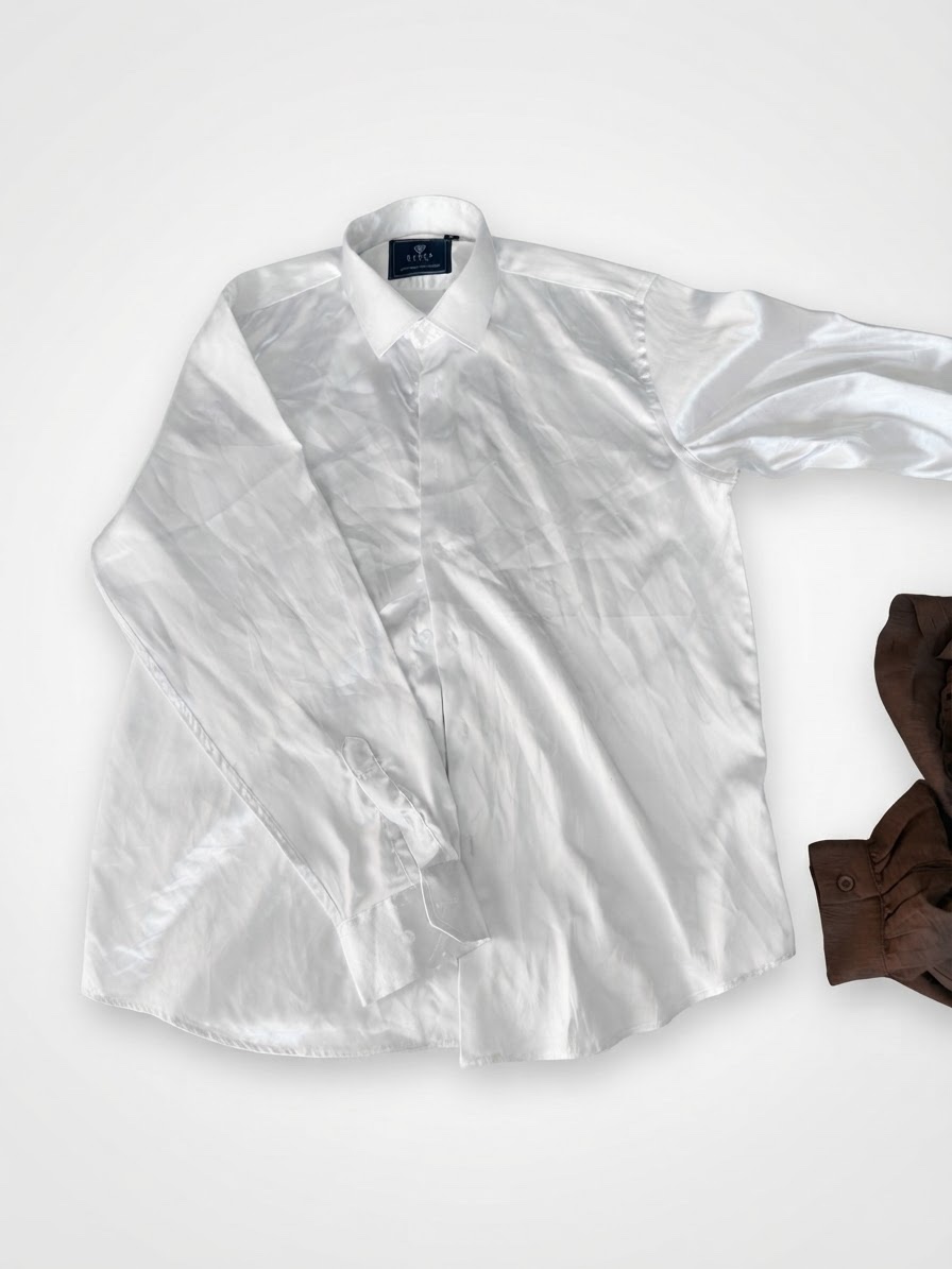 Chemise blanc satin 