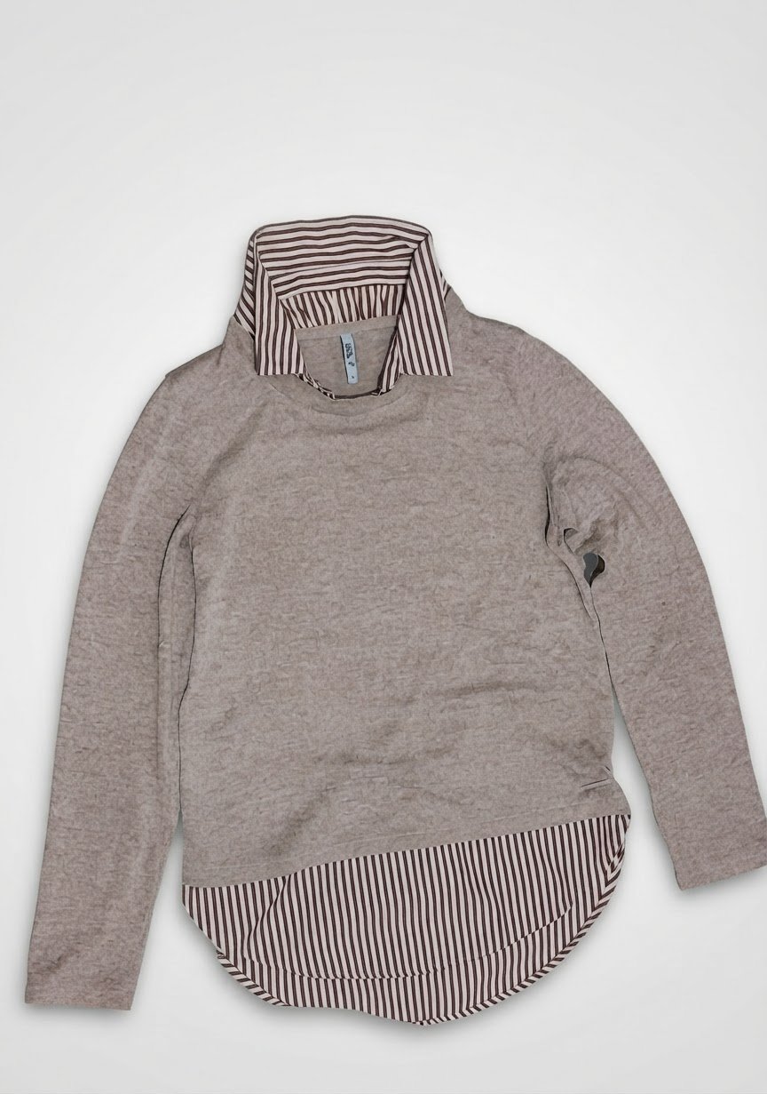 Pull avec colle chemise à 10 dt🤎