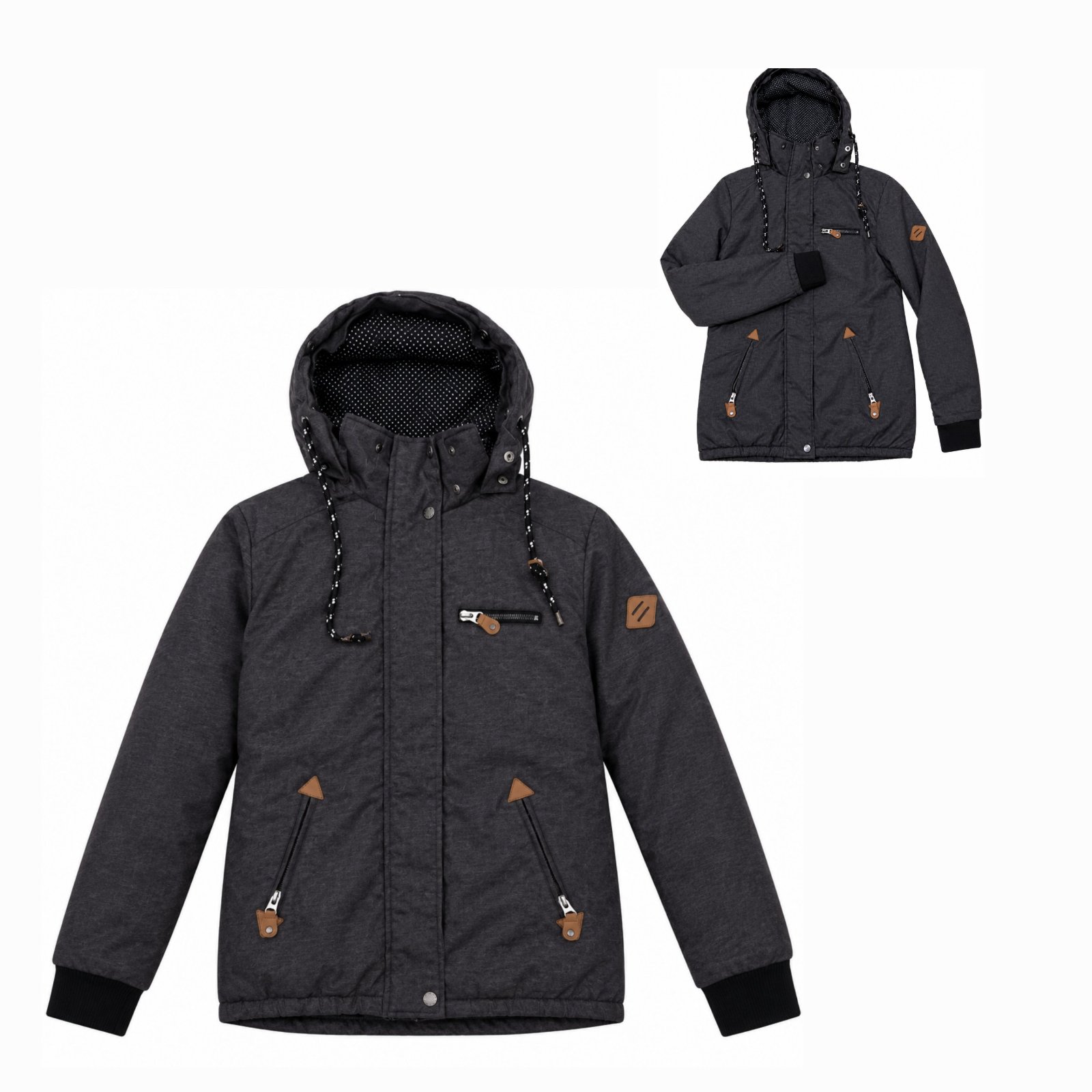Manteau homme gris foncé à capuche 🖤