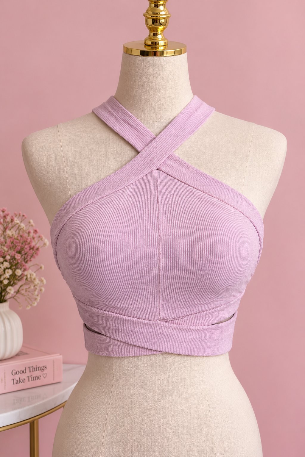 Top croisé lilas tendance💗