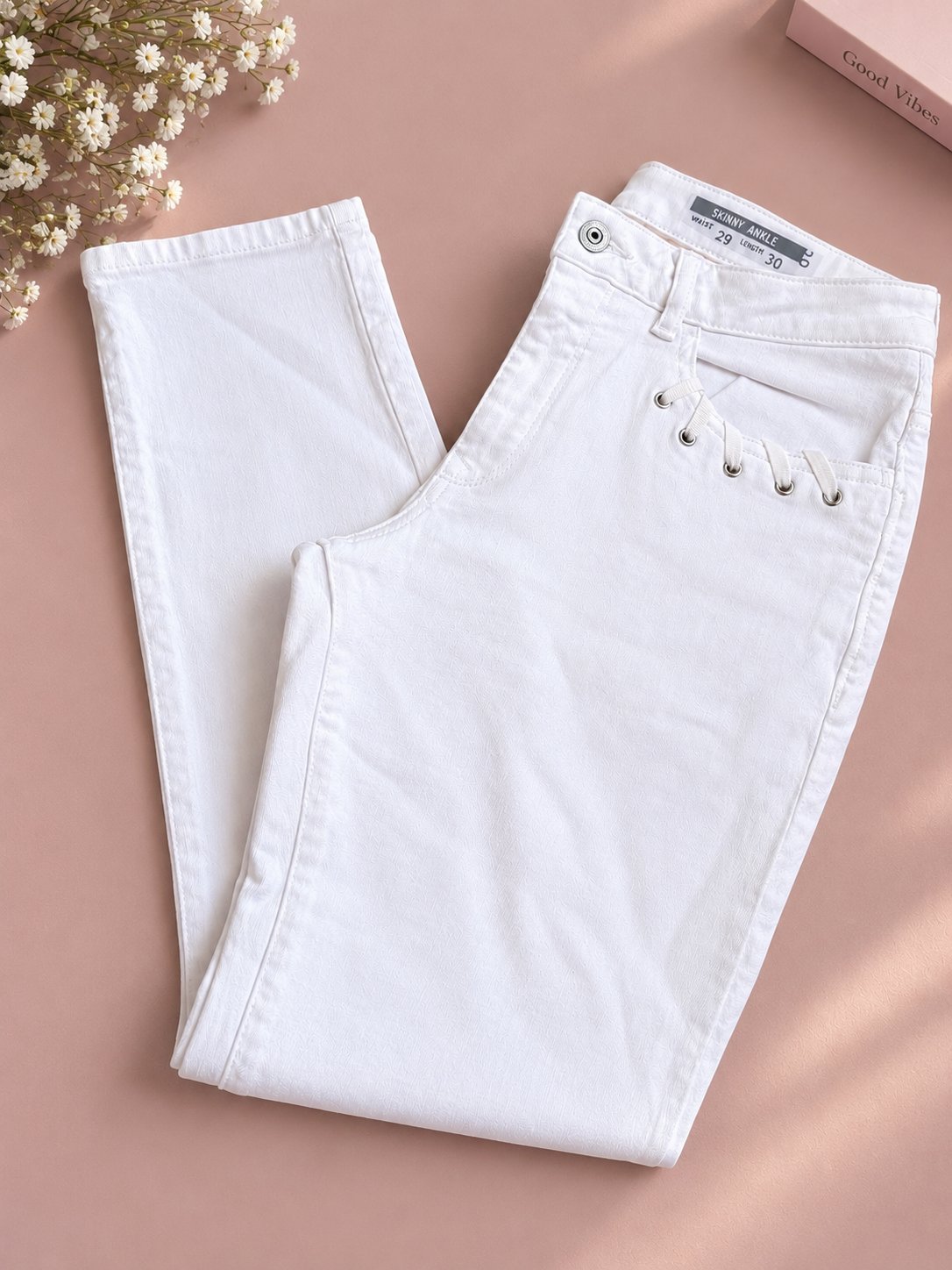 Jean blanc EDC – Skinny Ankle🤍