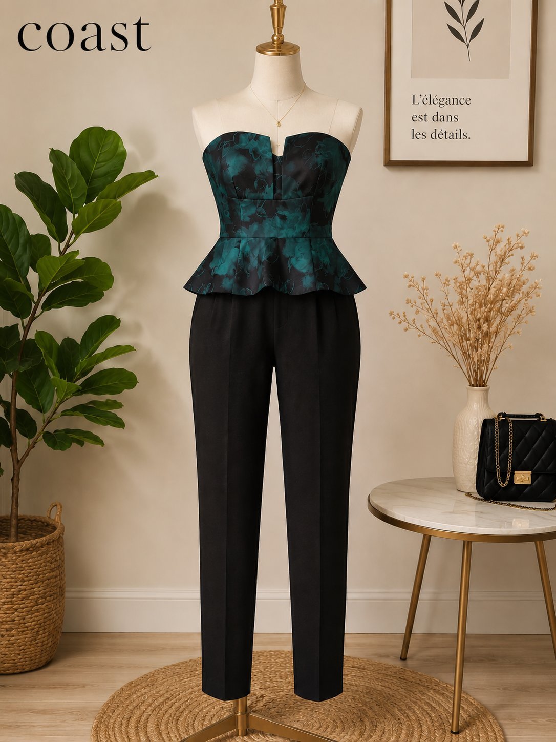 Elegant Strapless Jumpsuit by Coast