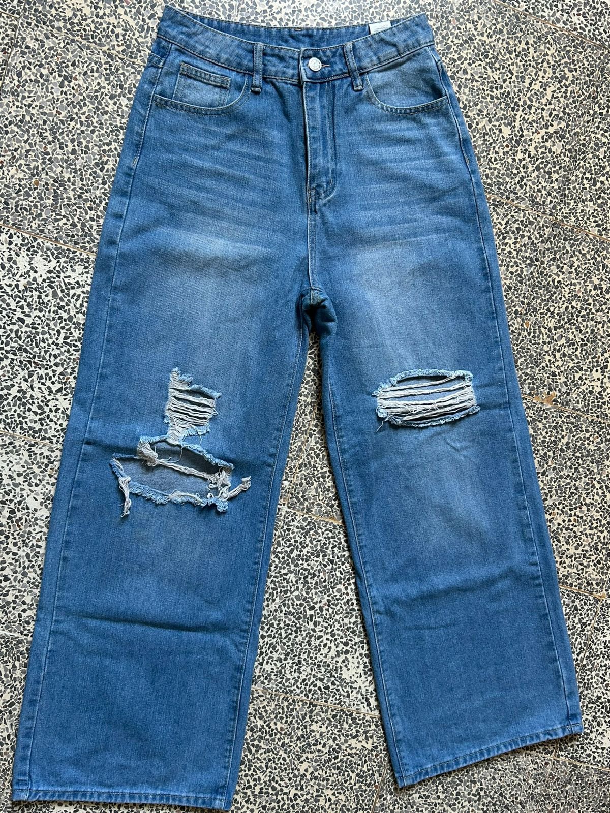 Hollister ultra high rise vintage baggy blue stretch