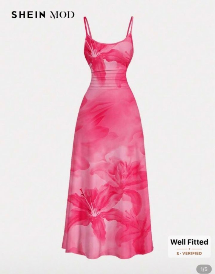 Robe rose à fleurs 💕