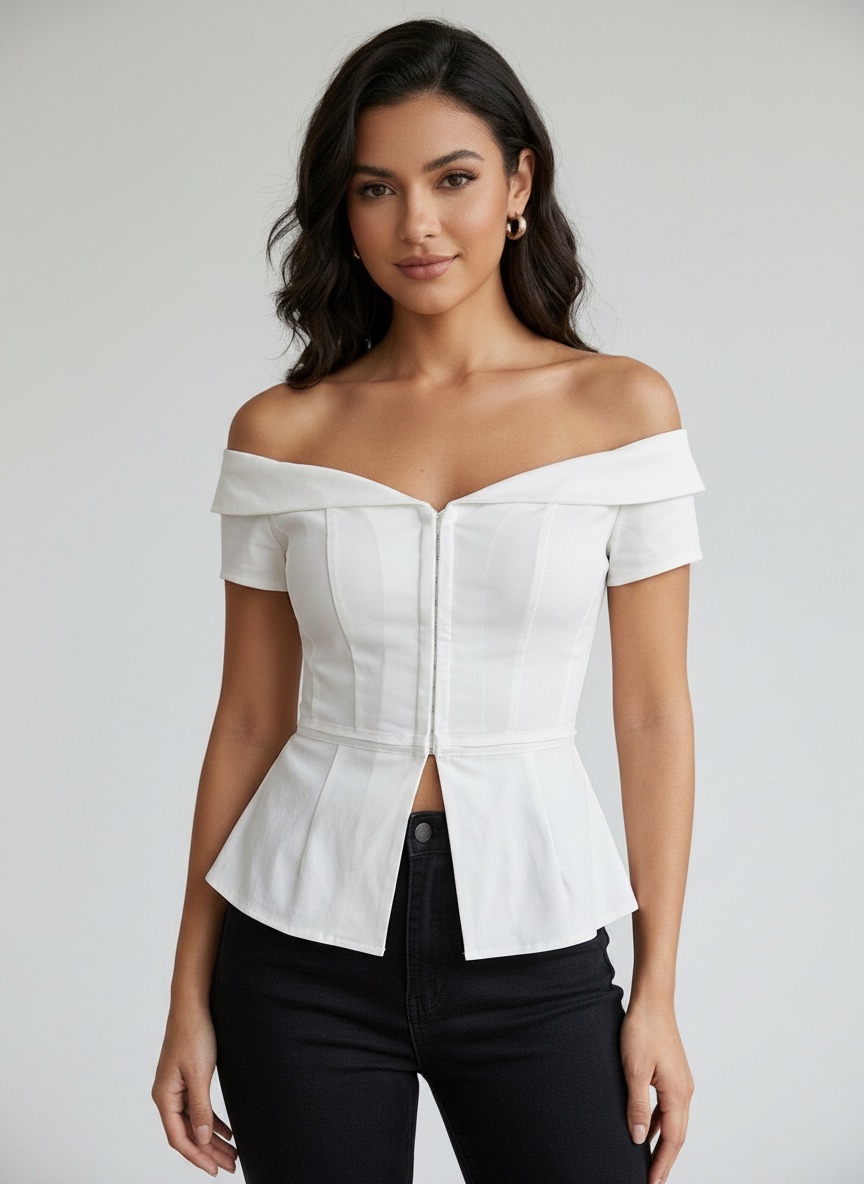 Chemise, colle bateau