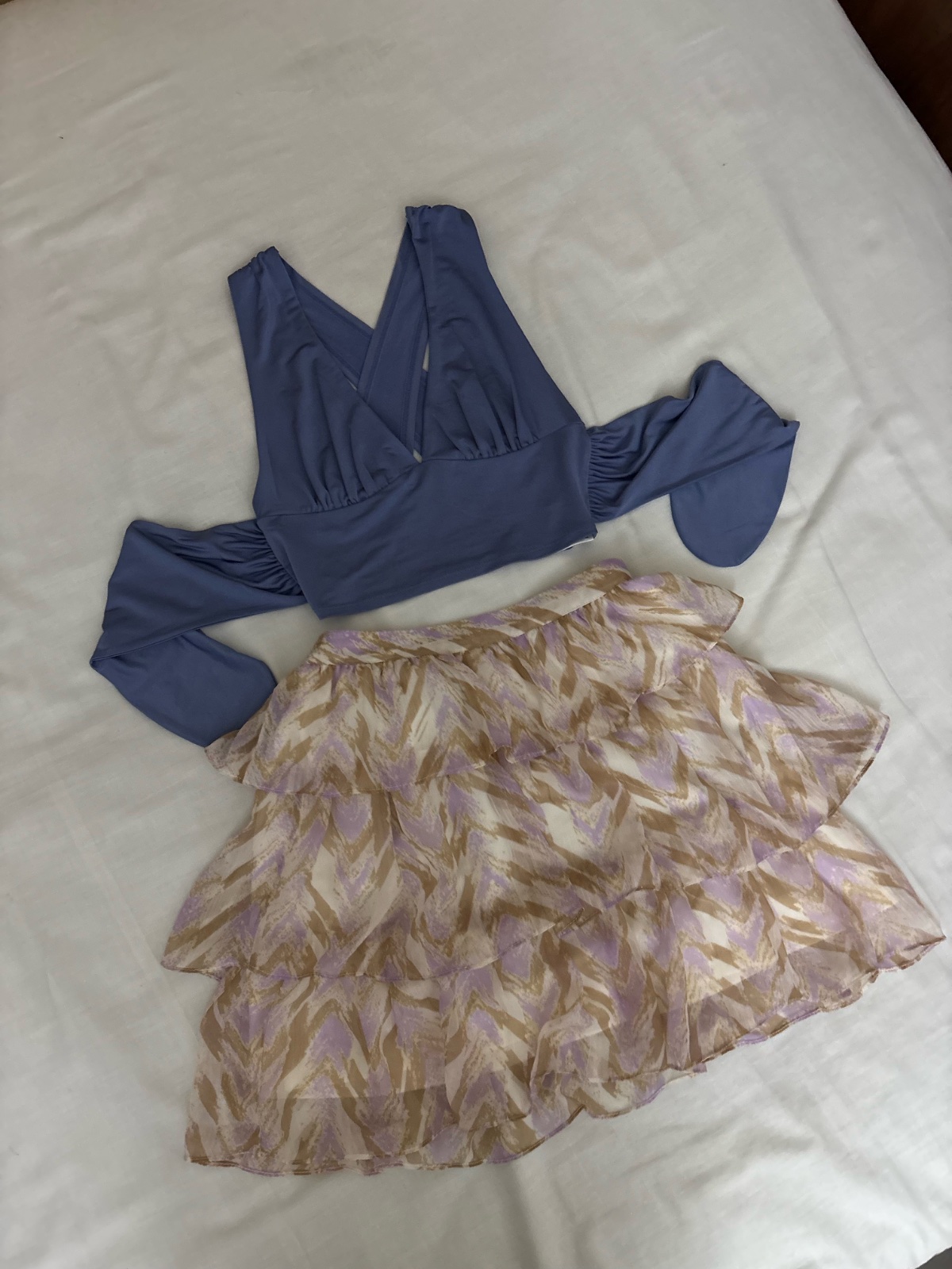 Ensemble crop top+jupe