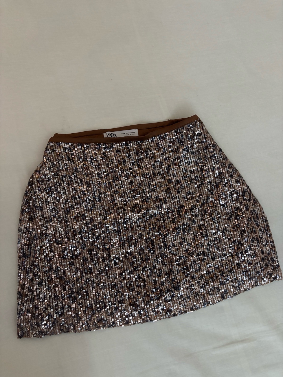 Leopard bling bling zara skirt