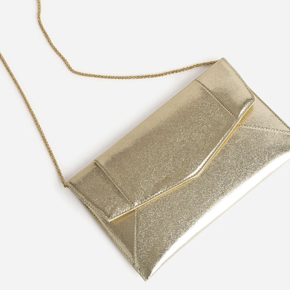 Pochette dorée format enveloppe 