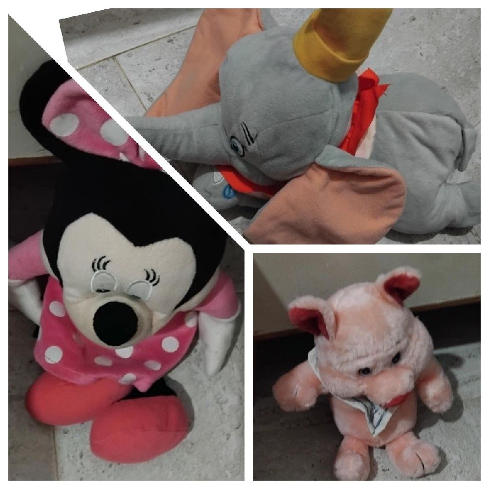 Lot de 3 peluches 