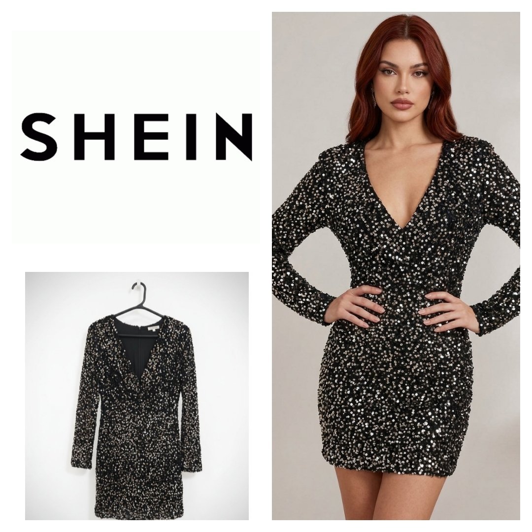 Robe courte en velours noir