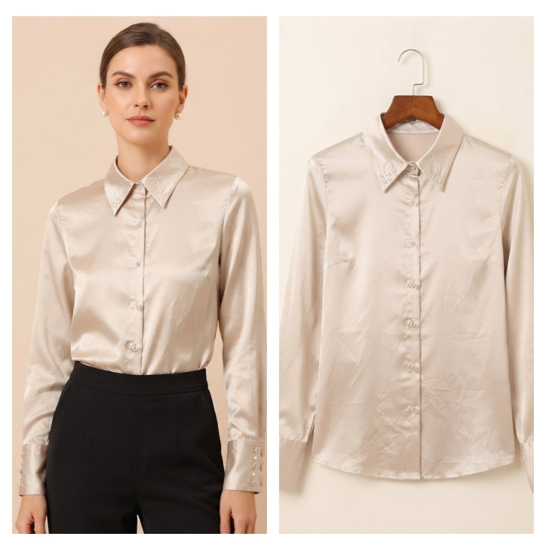 Chemise satin de la taille s/m