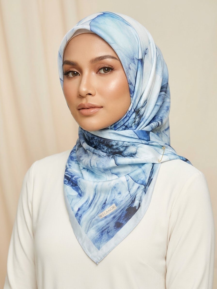 Foulard satinée longue 