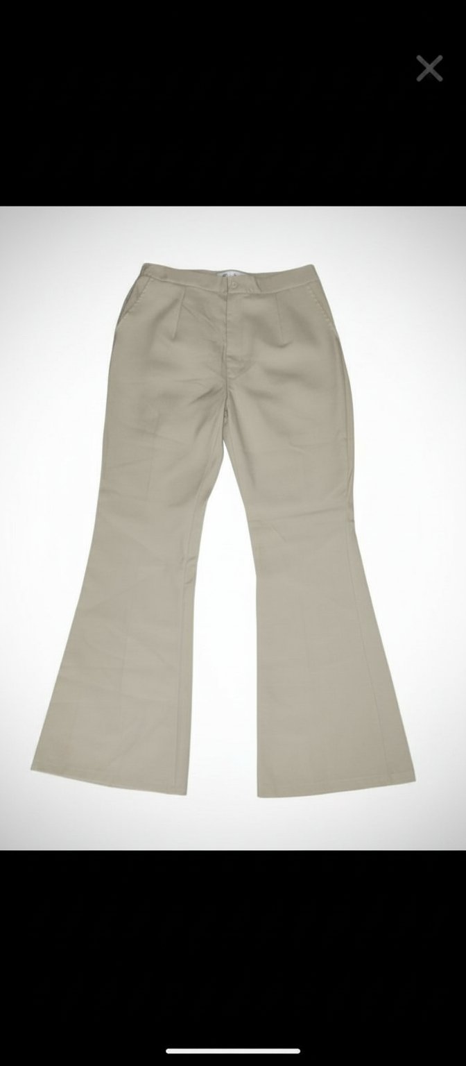 Pantalon beige à jambes larges 