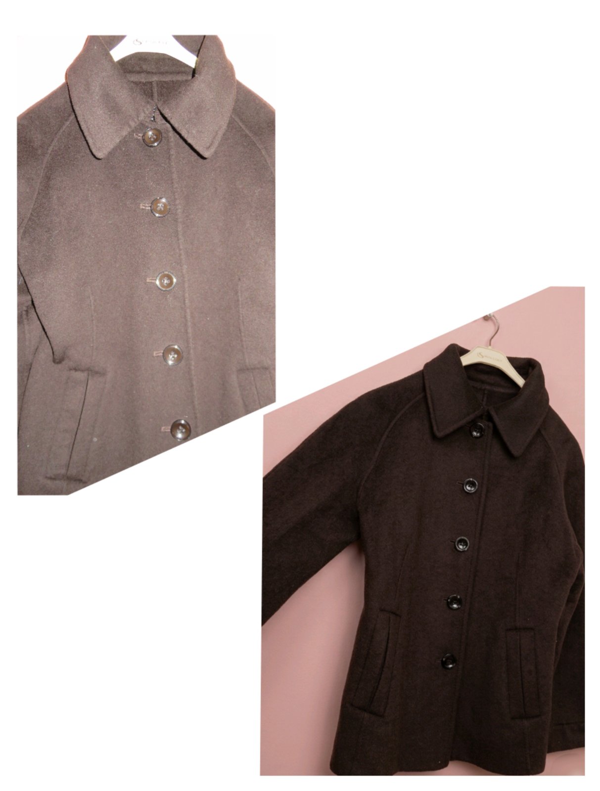 Manteau court structuré à boutonnage simple