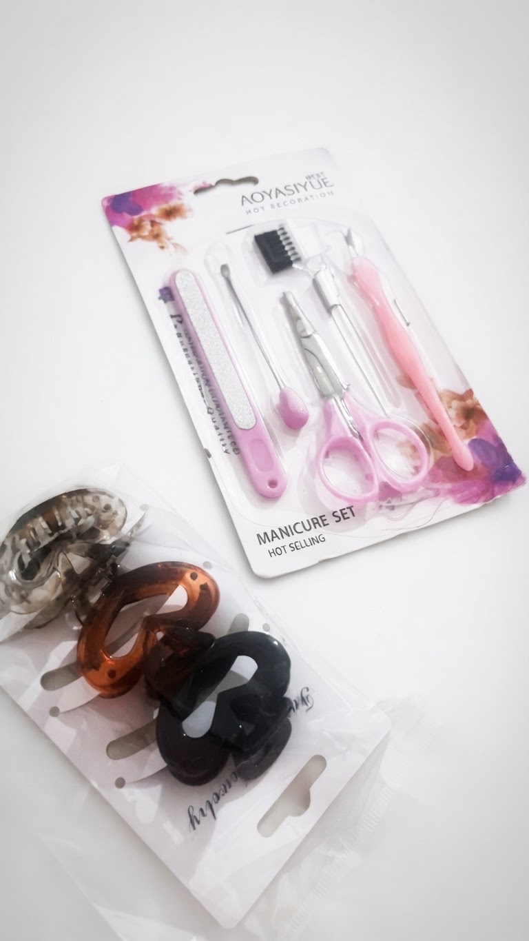 Kit de manucure complet + Lot de 3 pinces à cheveux 