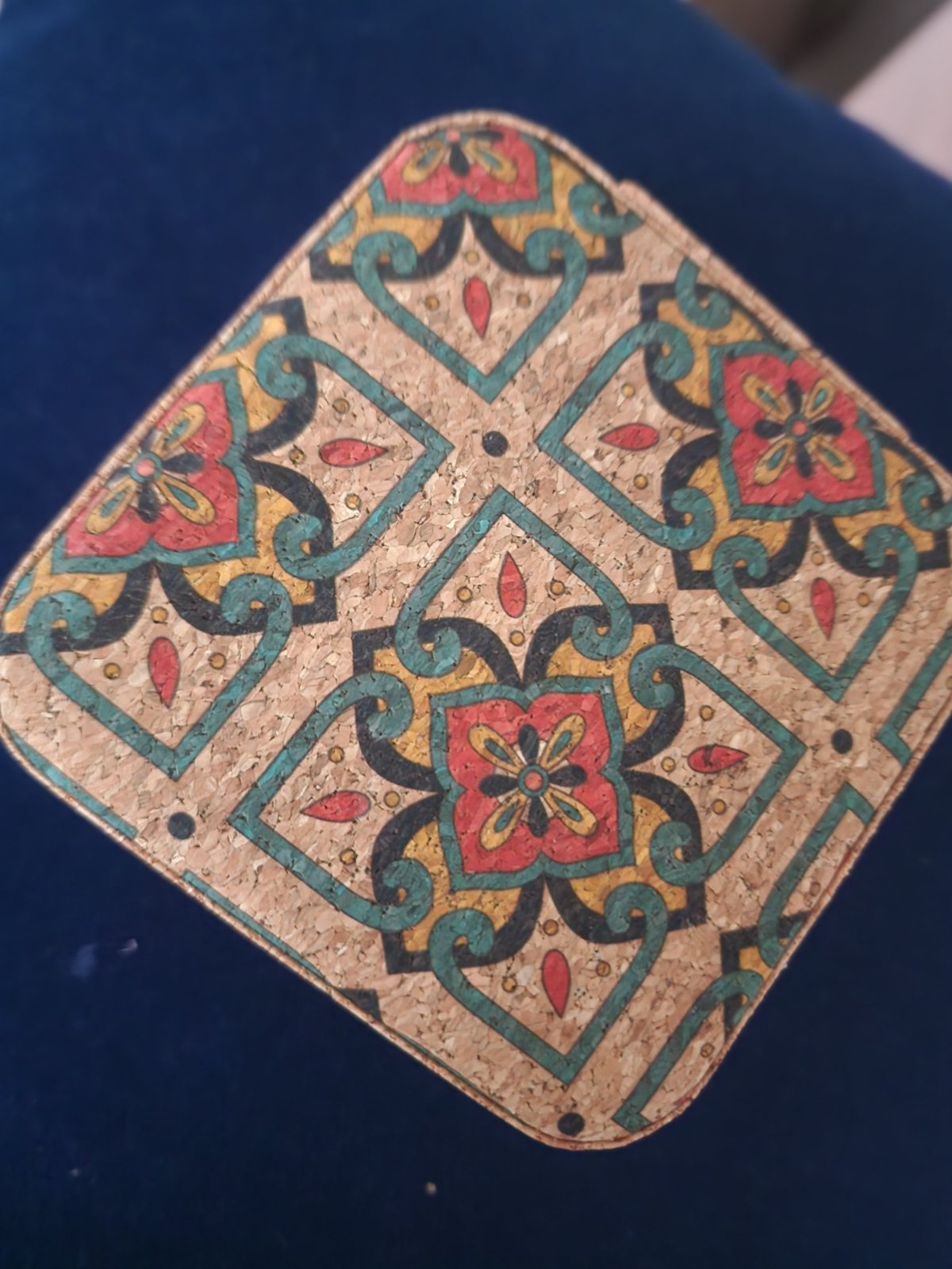 Boîte à bijoux effet liège style ethnique / traditionnel 🌿✨