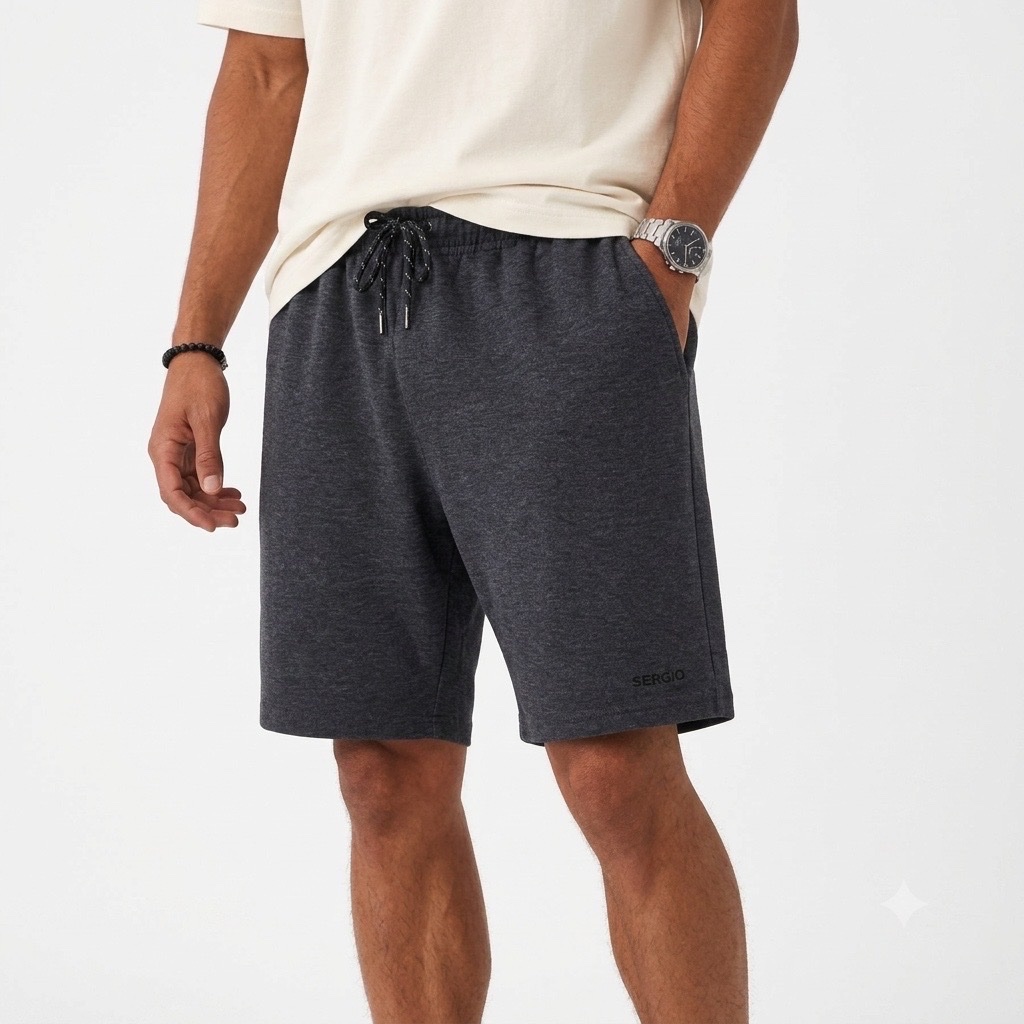 Short gris de la marque Sergio Rossi , 60% coton 