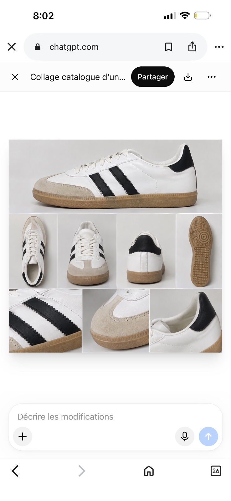 Samba blanc taille 36 😍😍😍