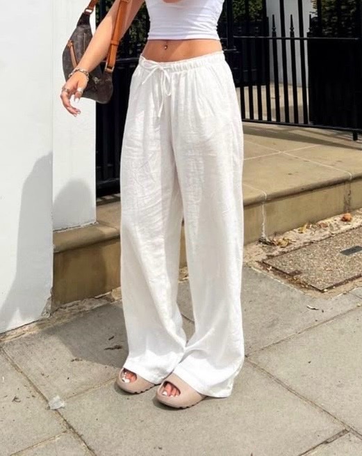 Pantalon blanc en lin