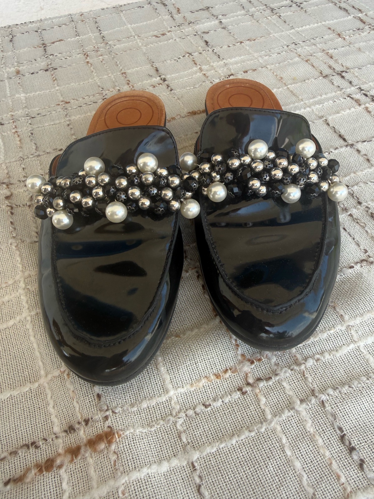 Mule cuir orthopédique