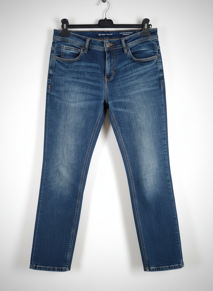 Jean coupe droite "Alexa Straight" Tom Tailor – Bleu brut délavé