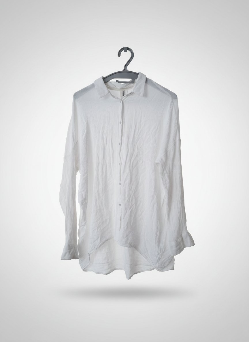 Chemise fluide blanche oversize – Style décontracté