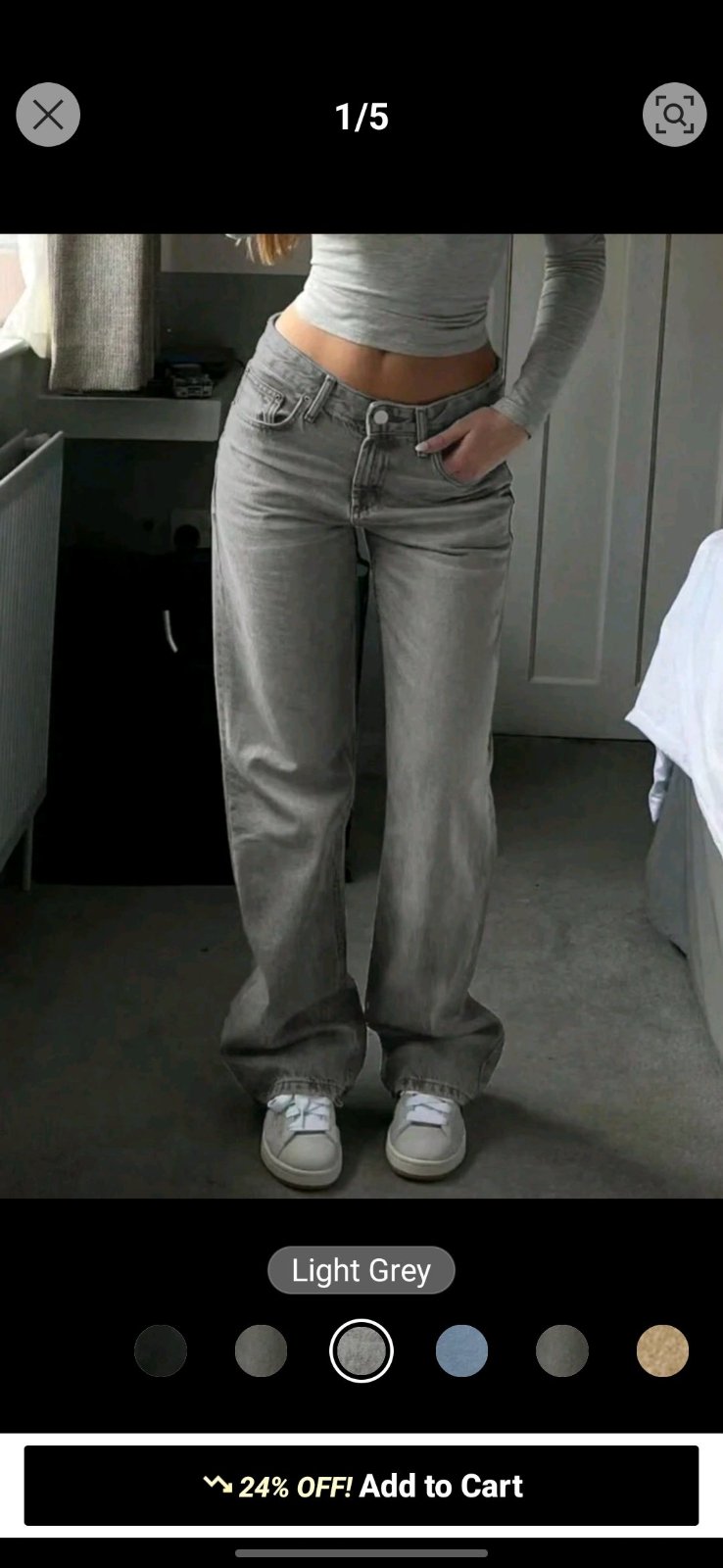 Jean gris femme