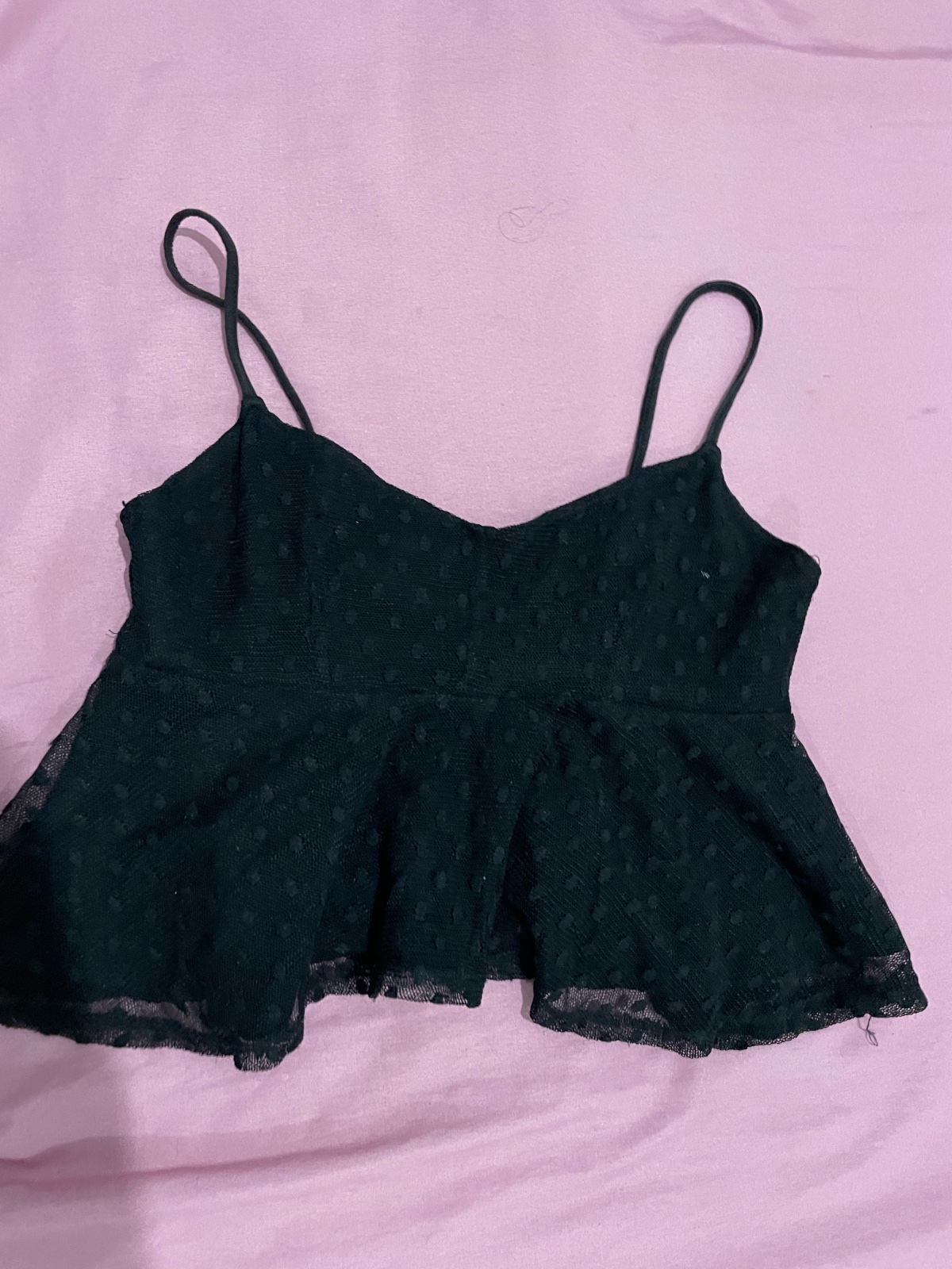 Top noir bershka à bretelles
