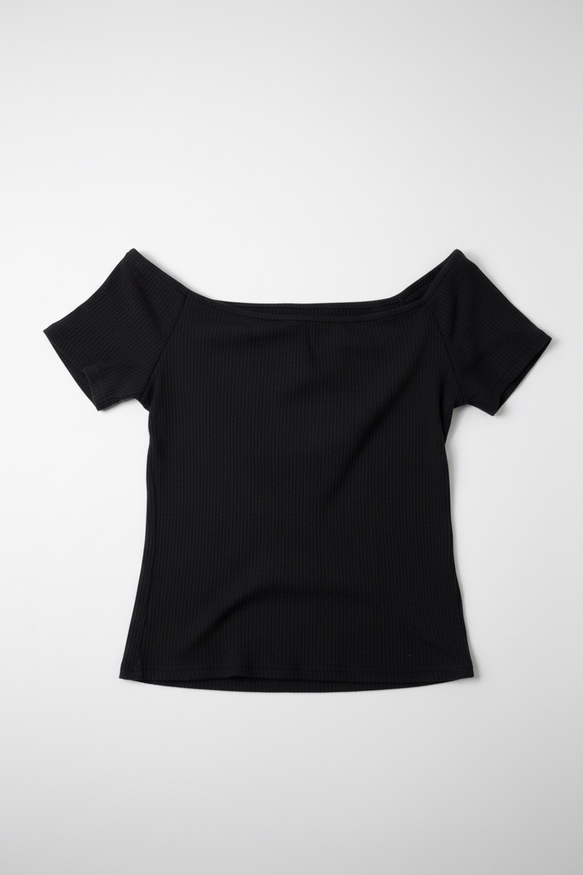 Top noir Off shoulder 
