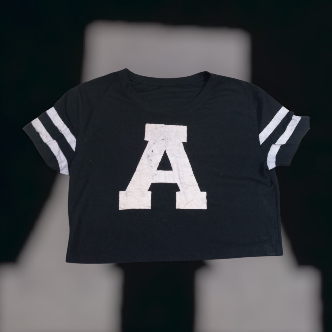 Crop top oversize noir 