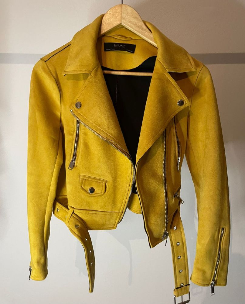 Veste Perfecto Zara Basic Jaune moutarde