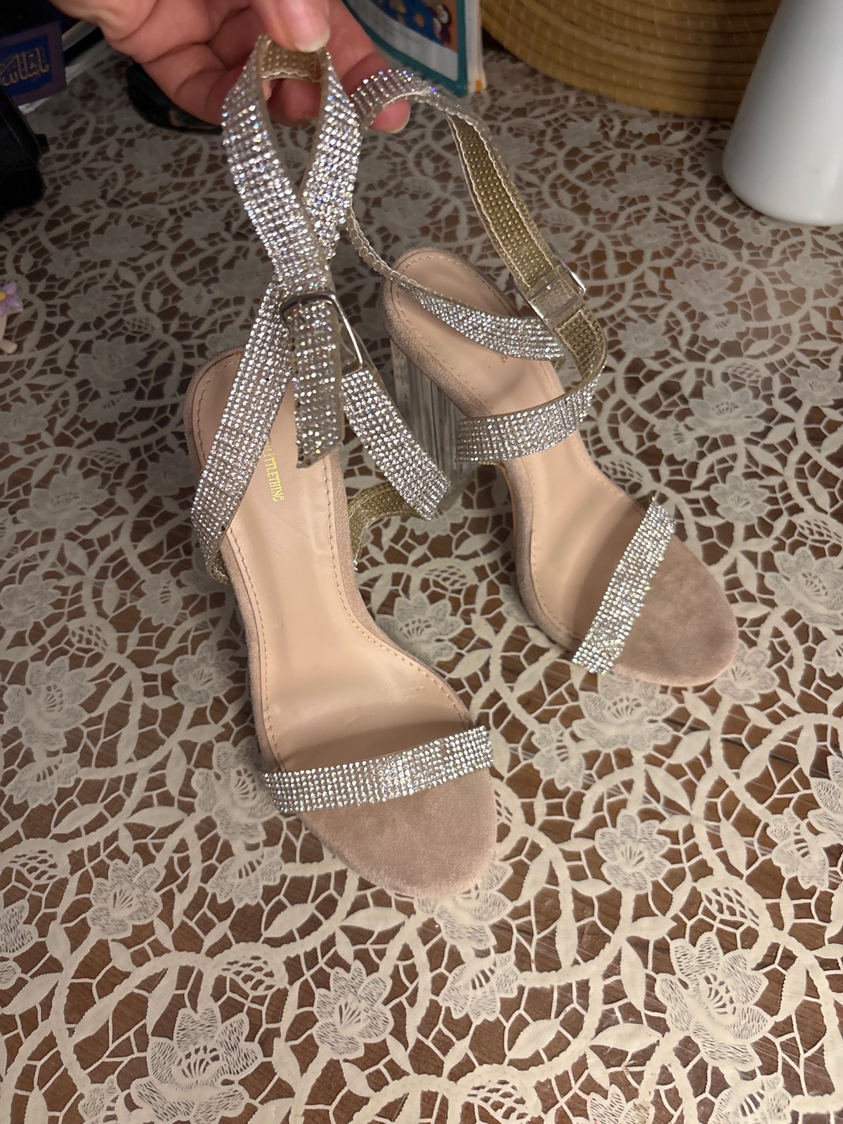Sandale beige soiree